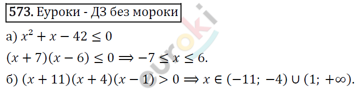 Алгебра 9 класс. ФГОС Макарычев, Миндюк, Нешков Задание 573