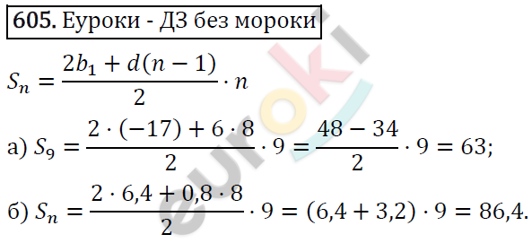 Алгебра 9 класс. ФГОС Макарычев, Миндюк, Нешков Задание 605