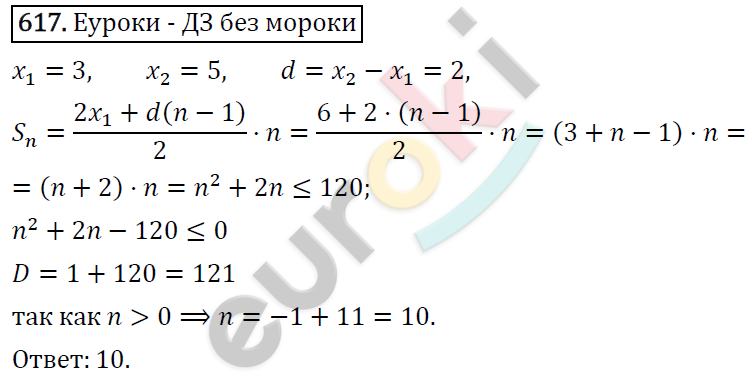 Алгебра 9 класс. ФГОС Макарычев, Миндюк, Нешков Задание 617