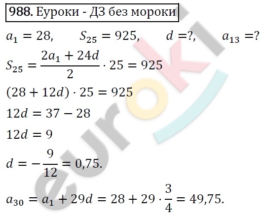 Алгебра 9 класс. ФГОС Макарычев, Миндюк, Нешков Задание 988