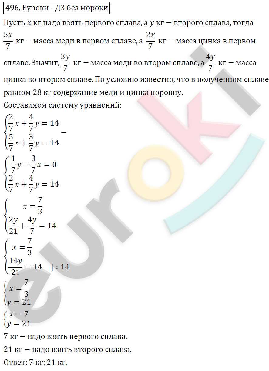 Алгебра 9 класс. ФГОС Мерзляк, Полонский, Якир Задание 496