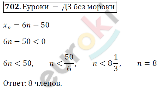 Алгебра 9 класс. ФГОС Мерзляк, Полонский, Якир Задание 702