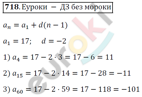 Алгебра 9 класс. ФГОС Мерзляк, Полонский, Якир Задание 718