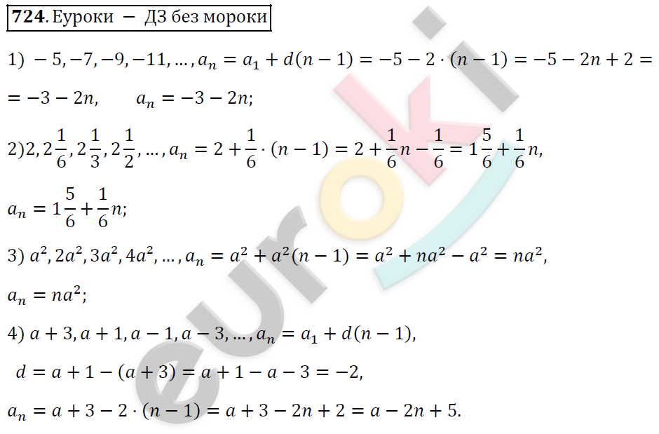 Алгебра 9 класс. ФГОС Мерзляк, Полонский, Якир Задание 724