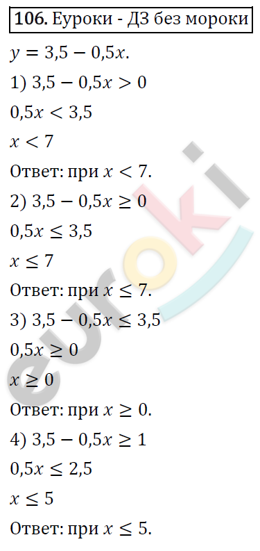Алгебра 8 класс. ФГОС Колягин, Ткачева, Фёдорова Задание 106