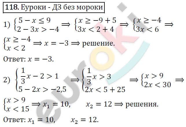 Алгебра 8 класс. ФГОС Колягин, Ткачева, Фёдорова Задание 118