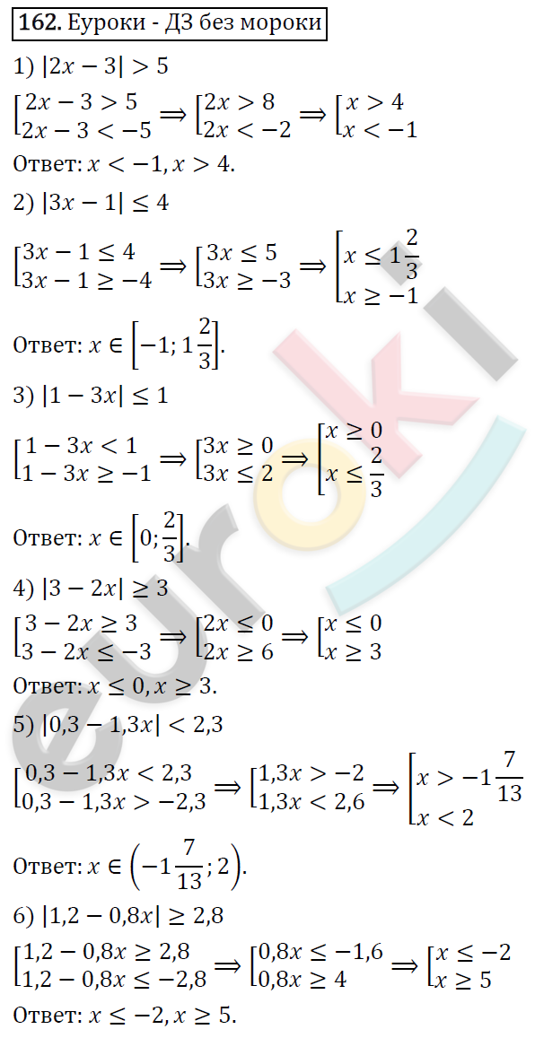 Алгебра 8 класс. ФГОС Колягин, Ткачева, Фёдорова Задание 162