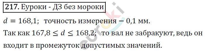 Алгебра 8 класс. ФГОС Колягин, Ткачева, Фёдорова Задание 217