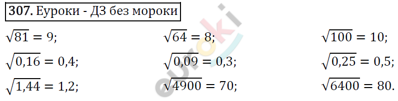 Алгебра 8 класс. ФГОС Колягин, Ткачева, Фёдорова Задание 307