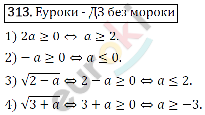 Алгебра 8 класс. ФГОС Колягин, Ткачева, Фёдорова Задание 313
