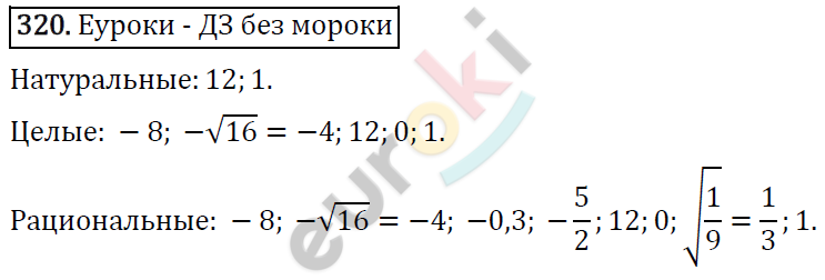 Алгебра 8 класс. ФГОС Колягин, Ткачева, Фёдорова Задание 320