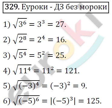 Алгебра 8 класс. ФГОС Колягин, Ткачева, Фёдорова Задание 329