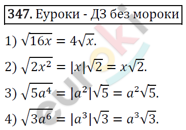 Алгебра 8 класс. ФГОС Колягин, Ткачева, Фёдорова Задание 347