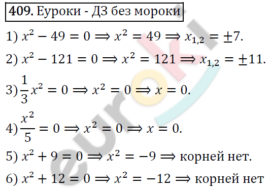 Алгебра 8 класс. ФГОС Колягин, Ткачева, Фёдорова Задание 409