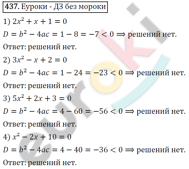 Алгебра 8 класс. ФГОС Колягин, Ткачева, Фёдорова Задание 437