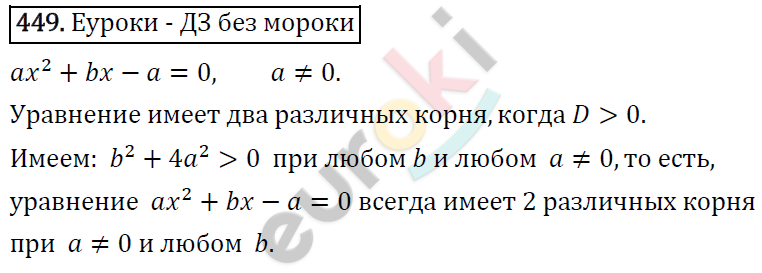 Алгебра 8 класс. ФГОС Колягин, Ткачева, Фёдорова Задание 449