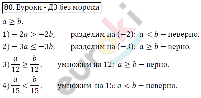 Алгебра 8 класс. ФГОС Колягин, Ткачева, Фёдорова Задание 80
