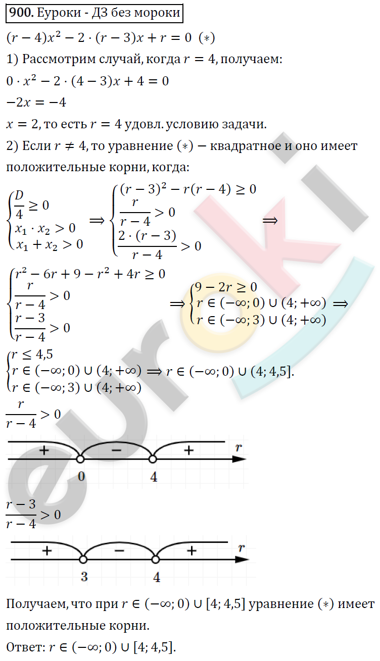 Алгебра 8 класс. ФГОС Колягин, Ткачева, Фёдорова Задание 900