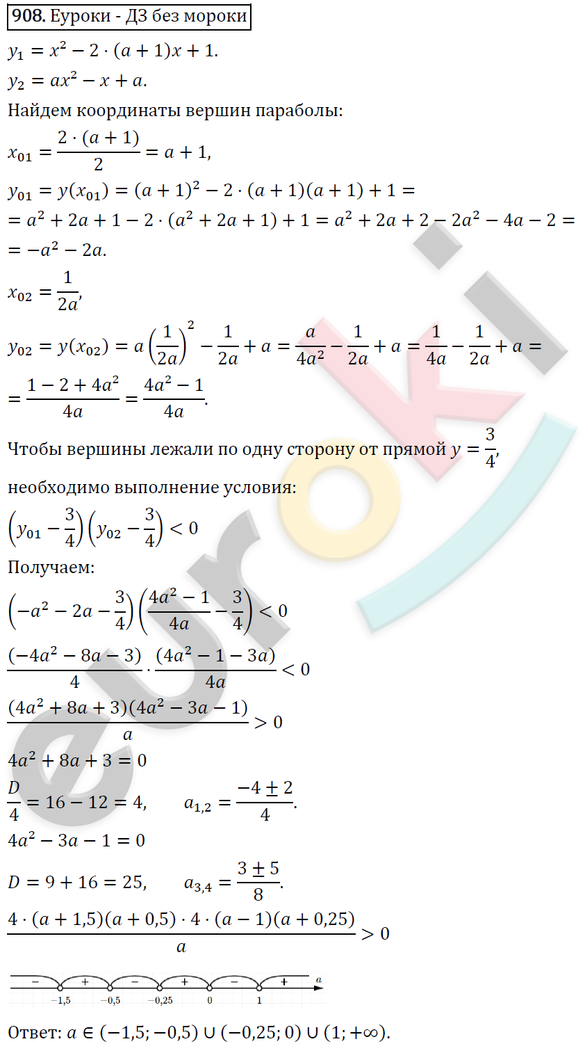 Алгебра 8 класс. ФГОС Колягин, Ткачева, Фёдорова Задание 908