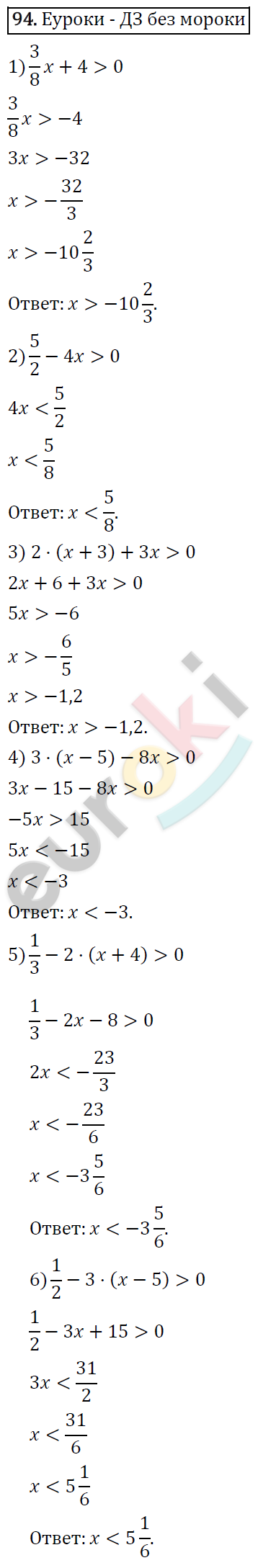 Алгебра 8 класс. ФГОС Колягин, Ткачева, Фёдорова Задание 94