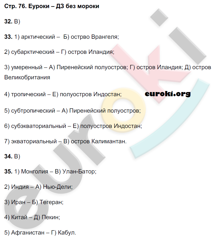 Рабочая тетрадь по географии 7 класс Николина Страница 76