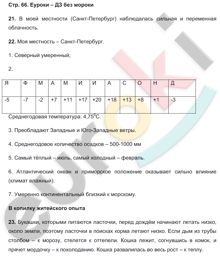 ГДЗ Тетрадь тренажер по географии 5 класс. Страница 66