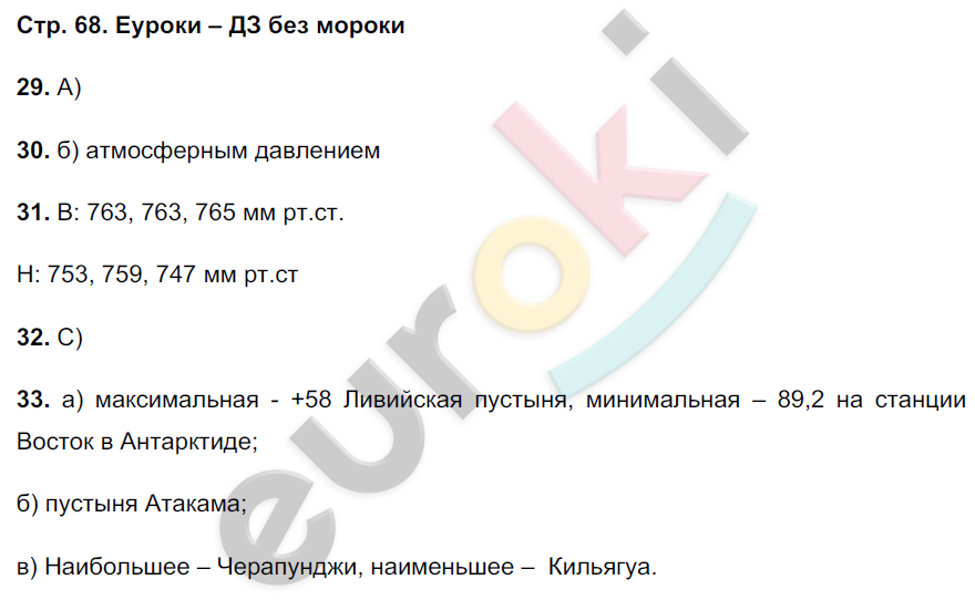 Тетрадь тренажер по географии 5 класс Николина Страница 68