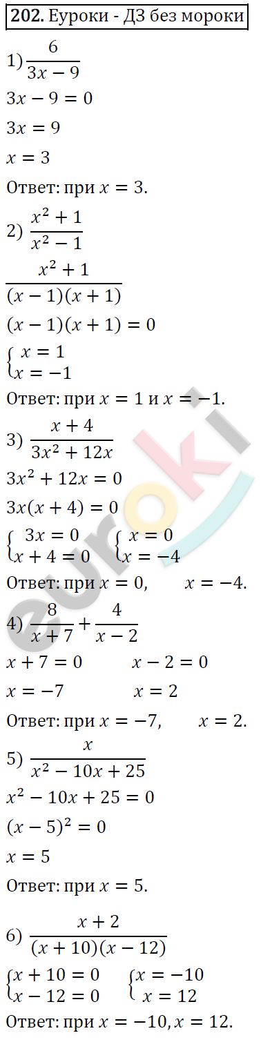 Алгебра 8 класс. ФГОС Мерзляк, Полонский, Якир Задание 202