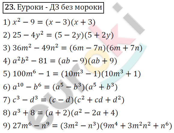 Алгебра 8 класс. ФГОС Мерзляк, Полонский, Якир Задание 23