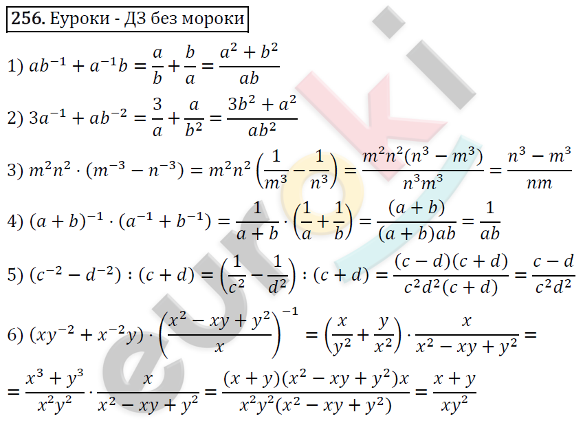 Алгебра 8 класс. ФГОС Мерзляк, Полонский, Якир Задание 256