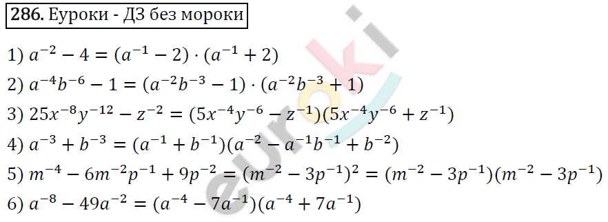 Алгебра 8 класс. ФГОС Мерзляк, Полонский, Якир Задание 286