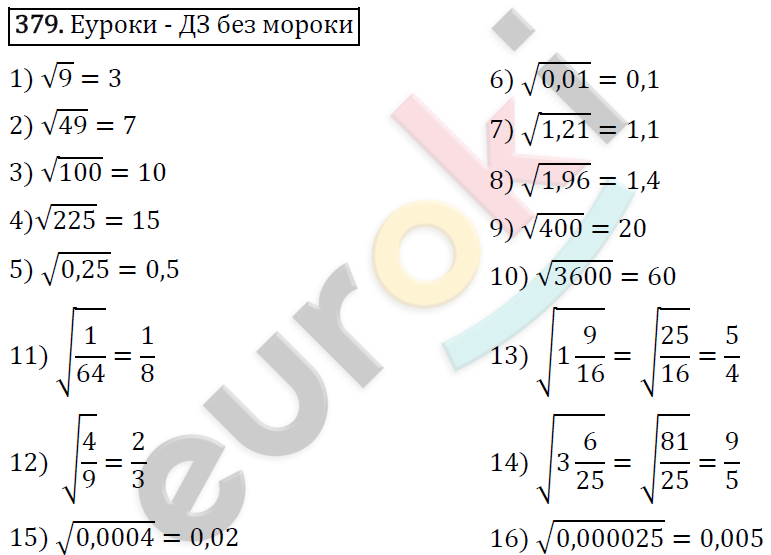 Алгебра 8 класс. ФГОС Мерзляк, Полонский, Якир Задание 379