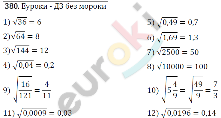 Алгебра 8 класс. ФГОС Мерзляк, Полонский, Якир Задание 380