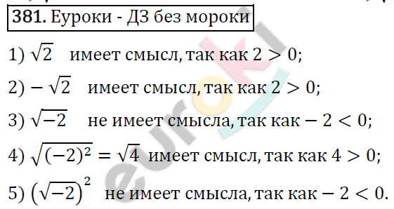 Алгебра 8 класс. ФГОС Мерзляк, Полонский, Якир Задание 381
