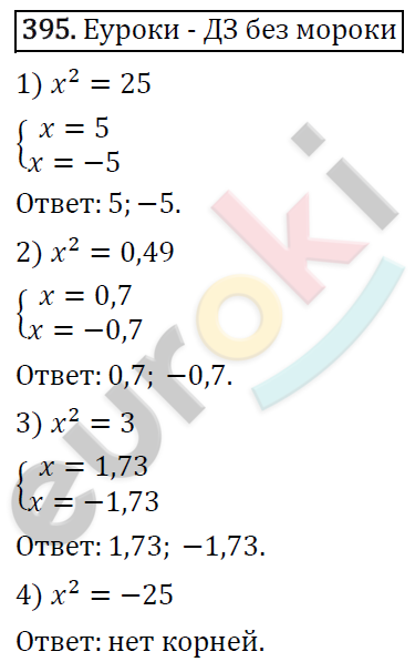 Алгебра 8 класс. ФГОС Мерзляк, Полонский, Якир Задание 395