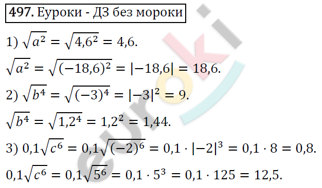 Алгебра 8 класс. ФГОС Мерзляк, Полонский, Якир Задание 497