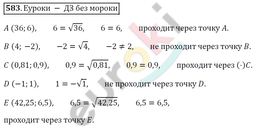 Алгебра 8 класс. ФГОС Мерзляк, Полонский, Якир Задание 583