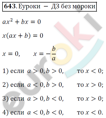 Алгебра 8 класс. ФГОС Мерзляк, Полонский, Якир Задание 643