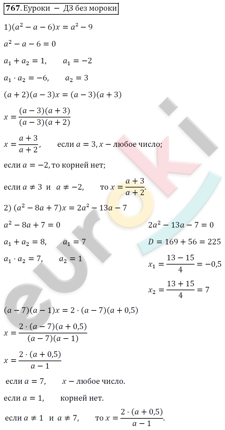 Алгебра 8 класс. ФГОС Мерзляк, Полонский, Якир Задание 767