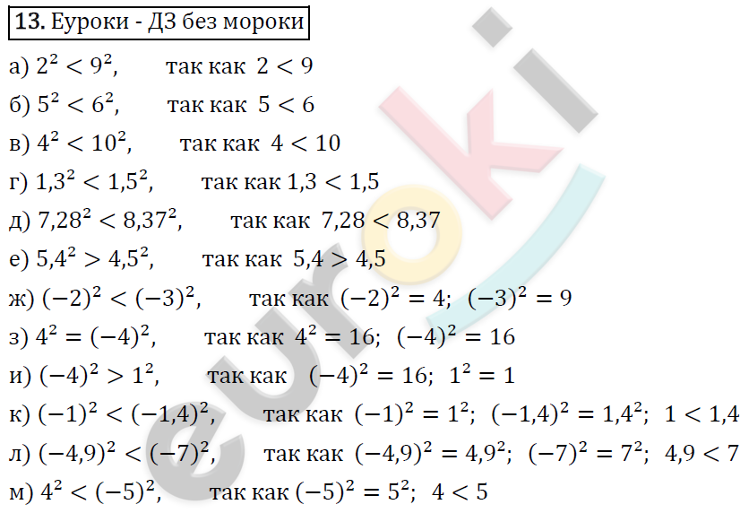 Алгебра 8 класс. ФГОС Никольский, Потапов Задание 13