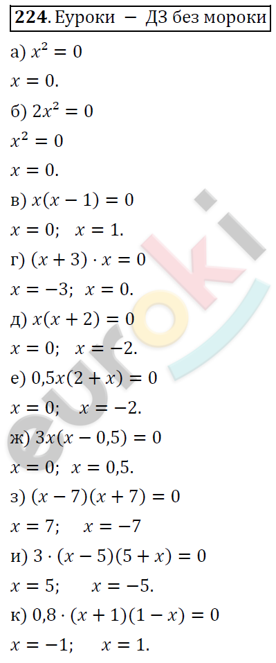Алгебра 8 класс. ФГОС Никольский, Потапов Задание 224