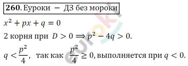 Алгебра 8 класс. ФГОС Никольский, Потапов Задание 260