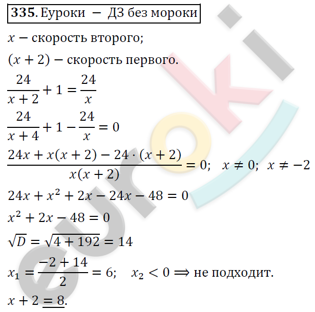 Алгебра 8 класс. ФГОС Никольский, Потапов Задание 335
