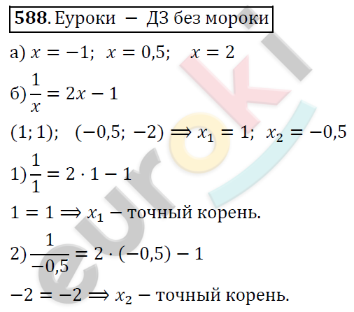 Алгебра 8 класс. ФГОС Никольский, Потапов Задание 588