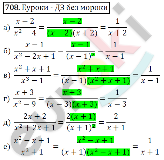 Алгебра 8 класс. ФГОС Никольский, Потапов Задание 708