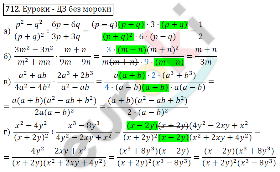 Алгебра 8 класс. ФГОС Никольский, Потапов Задание 712