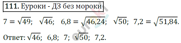 Дидактические материалы по алгебре 8 класс Мерзляк, Полонский, Рабинович Вариант 111