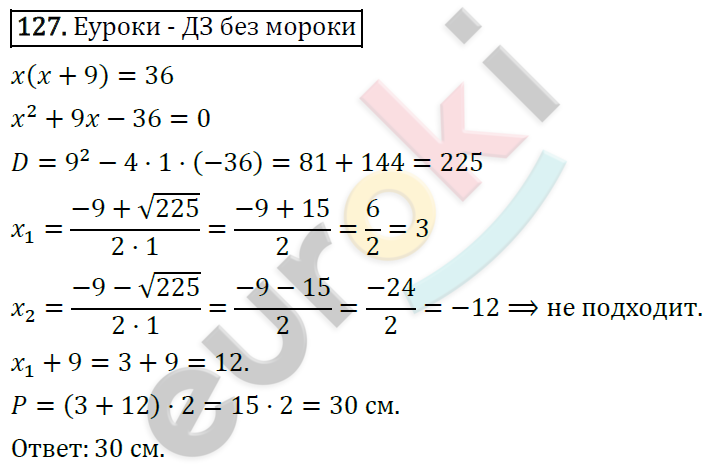 Дидактические материалы по алгебре 8 класс Мерзляк, Полонский, Рабинович Вариант 127
