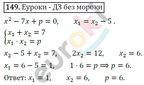 Дидактические материалы по алгебре 8 класс Мерзляк, Полонский, Рабинович Вариант 149