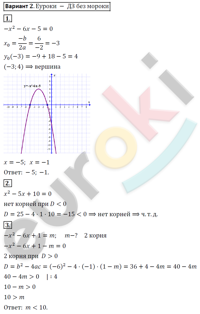 Самостоятельные работы по алгебре 8 класс. ФГОС Александрова Вариант 2